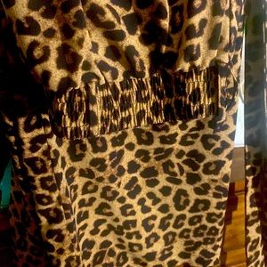 Cheetah Print wide leg pants w/Belt Size 2 From Torrid